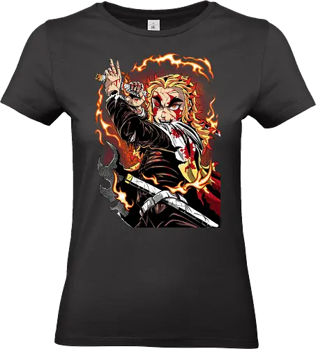 Hashira Fire - Slayer, Kimetsu no Yaiba, Anime - Standard T-Shirt (Frauen)