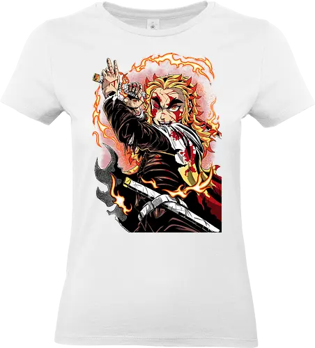 Hashira Fire - Slayer, Kimetsu no Yaiba, Anime - Standard T-Shirt (Frauen)