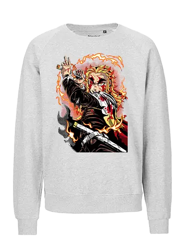 Hashira Fire - Slayer, Kimetsu no Yaiba, Anime - Fairtrade Sweatshirt