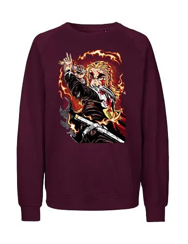 Hashira Fire - Slayer, Kimetsu no Yaiba, Anime - Fairtrade Sweatshirt