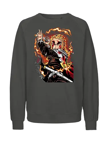 Hashira Fire - Slayer, Kimetsu no Yaiba, Anime - Fairtrade Sweatshirt