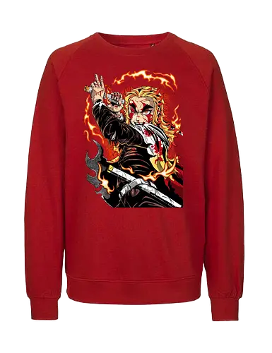 Hashira Fire - Slayer, Kimetsu no Yaiba, Anime - Fairtrade Sweatshirt
