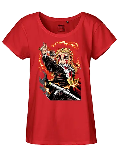 Hashira Fire - Slayer, Kimetsu no Yaiba, Anime - Fairtrade Girl Shirt
