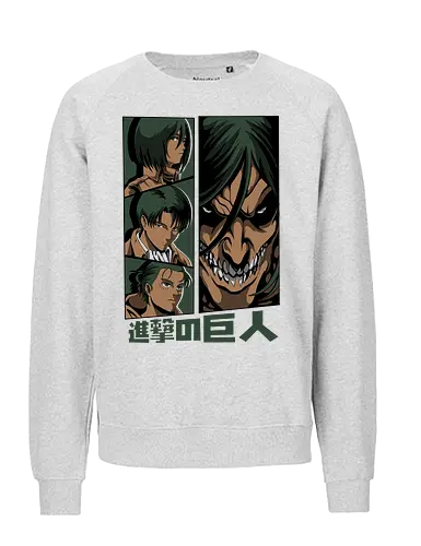 Titans attack - Anime, Manga, Attack, Levi, Titan - Fairtrade Sweatshirt