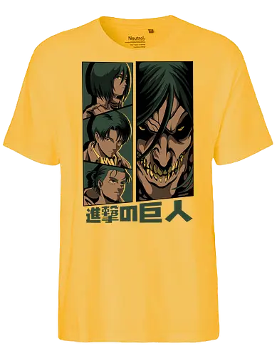 Titans attack - Anime, Manga, Attack, Levi, Titan - Fairtrade T-Shirt