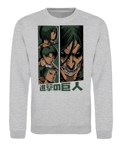 Titans attack - Anime, Manga, Attack, Levi, Titan - Sweatshirt