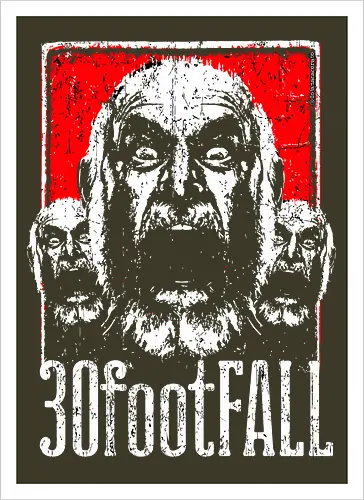 30FootFall – Schreiende Kunst mit wütendem alten Mann in psychotischer Dreierreihe im texanischen Punk-Stil