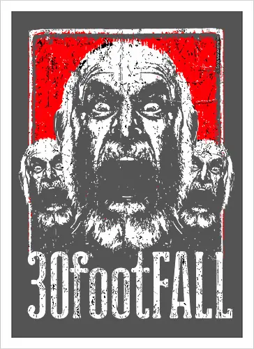 30FootFall – Schreiende Kunst mit wütendem alten Mann in psychotischer Dreierreihe im texanischen Punk-Stil
