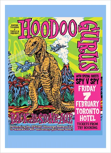Hoodoo Gurus – Psychedelische Kunst mit Dinosaurier und Retro-Bubblegum-Pop der 80er