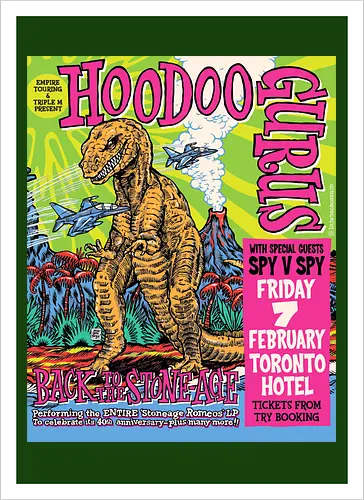 Hoodoo Gurus – Psychedelische Kunst mit Dinosaurier und Retro-Bubblegum-Pop der 80er