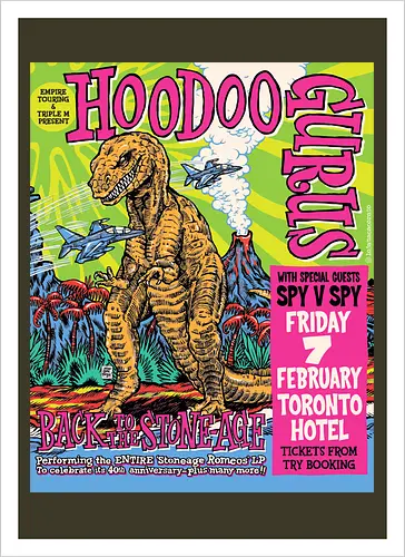 Hoodoo Gurus – Psychedelische Kunst mit Dinosaurier und Retro-Bubblegum-Pop der 80er
