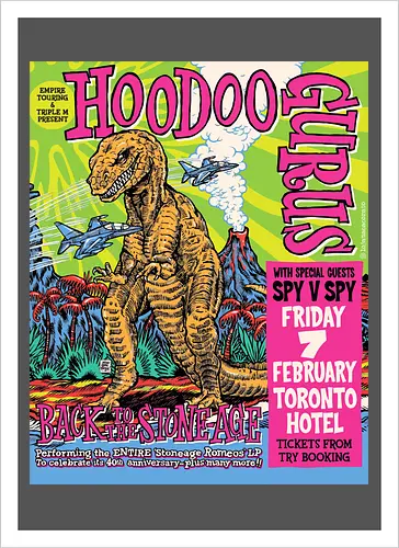Hoodoo Gurus – Psychedelische Kunst mit Dinosaurier und Retro-Bubblegum-Pop der 80er