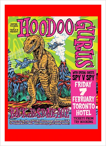 Hoodoo Gurus – Psychedelische Kunst mit Dinosaurier und Retro-Bubblegum-Pop der 80er