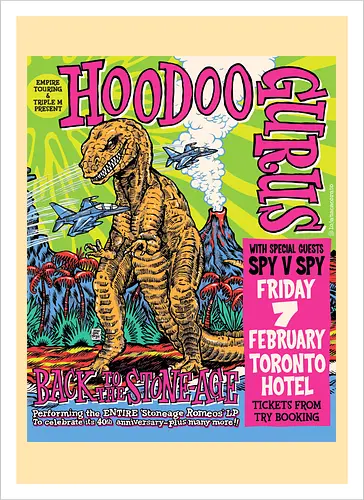 Hoodoo Gurus – Psychedelische Kunst mit Dinosaurier und Retro-Bubblegum-Pop der 80er