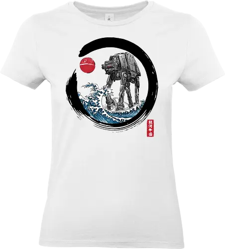 Enso AT-AT - anime, manga, japan, japanese art, science fiction, 70s movies, the great wave off kanagawa, at at - Standard T-Shirt (Frauen)