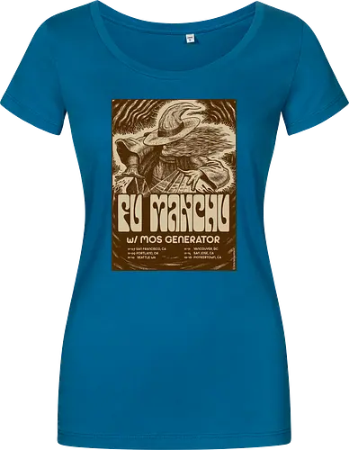 Fu Manchu – Psychedelische Stoner-Rock-Kunst mit Zauberer und Retro-Typografie der 70er