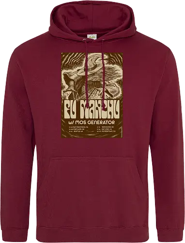 Fu Manchu – Psychedelische Stoner-Rock-Kunst mit Zauberer und Retro-Typografie der 70er