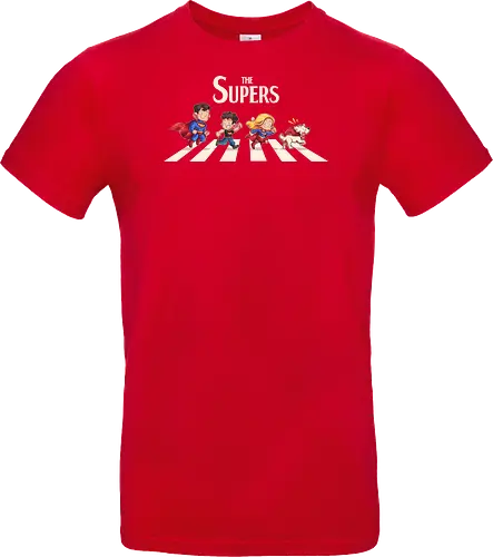 The Supers - super, superheroes, superman, comics, abbey road, parody, krypto, supergirl, superboy, clark kent - Standard T-Shirt