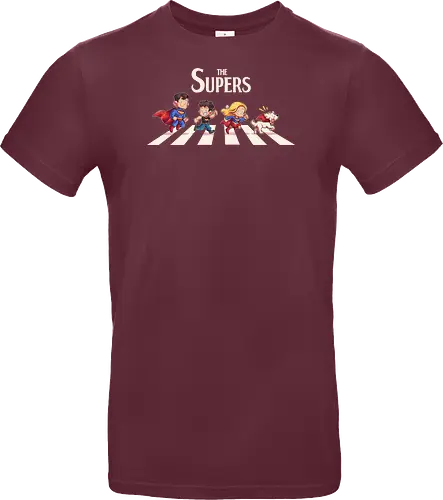 The Supers - super, superheroes, superman, comics, abbey road, parody, krypto, supergirl, superboy, clark kent - Standard T-Shirt