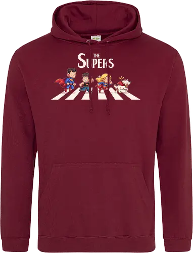 The Supers - super, superheroes, superman, comics, abbey road, parody, krypto, supergirl, superboy, clark kent - Standard Hoodie