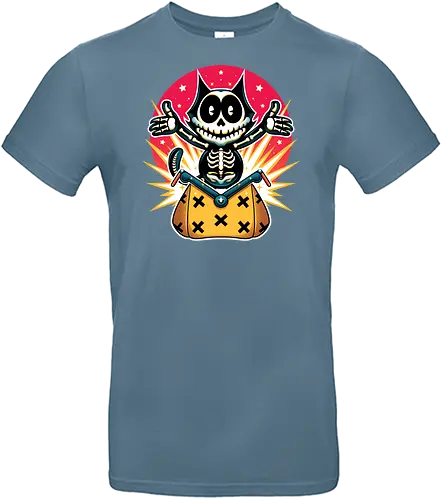 Ukiyo-E XRay Cat - cartoons, vintage, felix, felix the cat, felix cat, cat, cats, kitten, kitty, cartoon, cat lovers, felixthecat, funny cat, kitty cats, anime, retro, retro vintage - Standard T-Shirt