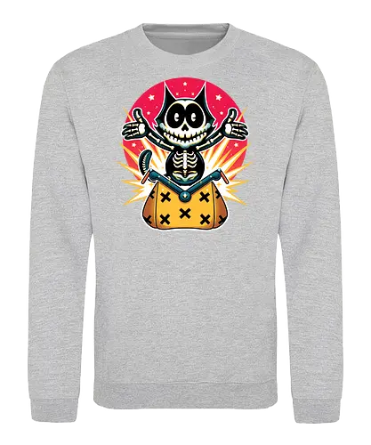 Ukiyo-E XRay Cat - cartoons, vintage, felix, felix the cat, felix cat, cat, cats, kitten, kitty, cartoon, cat lovers, felixthecat, funny cat, kitty cats, anime, retro, retro vintage - Sweatshirt