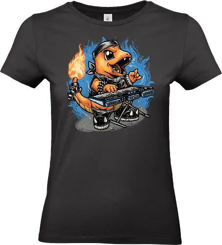 Flaming Rocker - Japanese, video game, animated, animation, gaming, TV series, cartoons, rocker - Standard T-Shirt (Frauen)