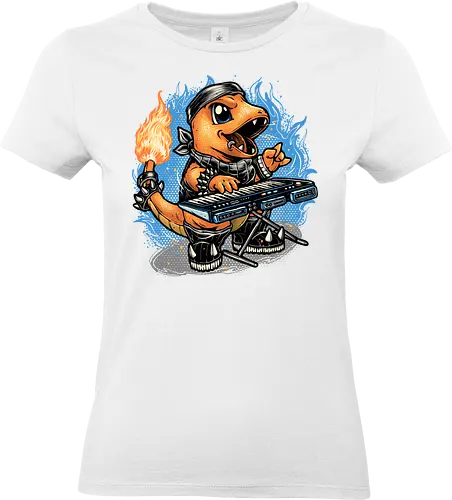 Flaming Rocker - Japanese, video game, animated, animation, gaming, TV series, cartoons, rocker - Standard T-Shirt (Frauen)
