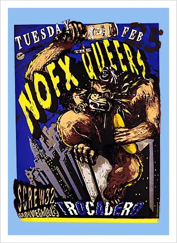 NOFX + The Queers – Offizielles Konzertposter (Trocadero – Tour Poster)