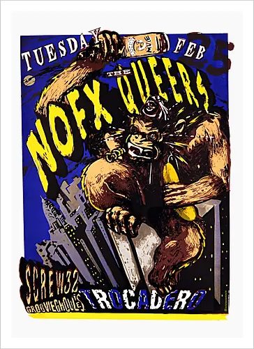 NOFX + The Queers – Offizielles Konzertposter (Trocadero – Tour Poster)