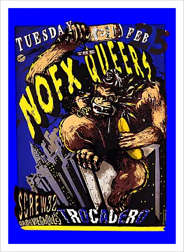 NOFX + The Queers – Offizielles Konzertposter (Trocadero – Tour Poster)