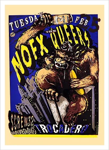 NOFX + The Queers – Offizielles Konzertposter (Trocadero – Tour Poster)