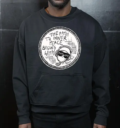 Inner Peace - Worm, Dieter, Kplx, Calm, Peace, Fuck off - Cropped Sweatshirt