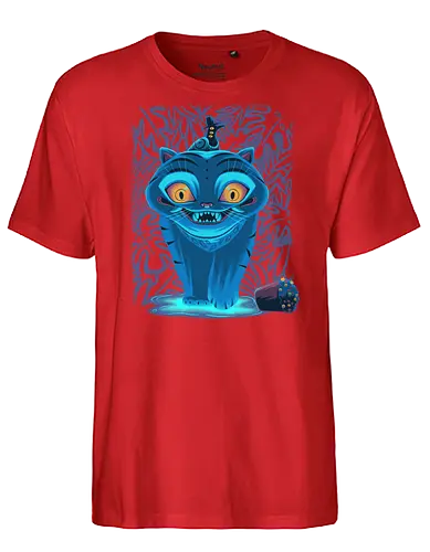 Blue Demon Cat - K-Pop Demon Hunters, Derpy - Fairtrade T-Shirt