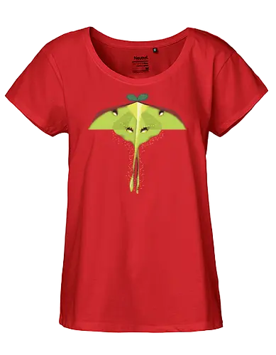 Tanzende Motte - Motte, Schmetterling, grün, moth, whimsical, wunderlich, surreal, stilisiert, Natur, nature, insect - Fairtrade Girl Shirt