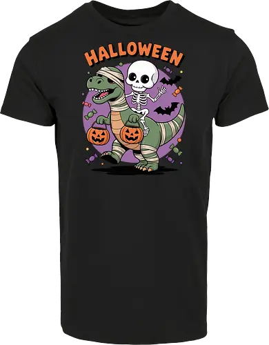 Halloween Dinosaur and Skeleton 