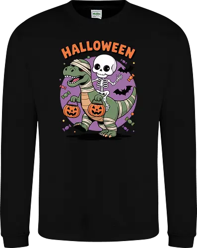 Halloween Dinosaur and Skeleton 