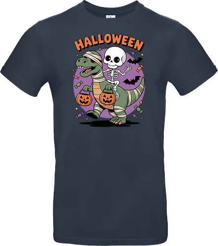 Halloween Dinosaur and Skeleton 
