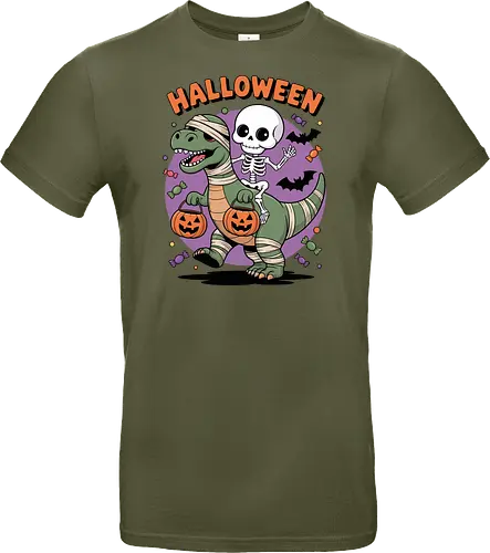 Halloween Dinosaur and Skeleton 