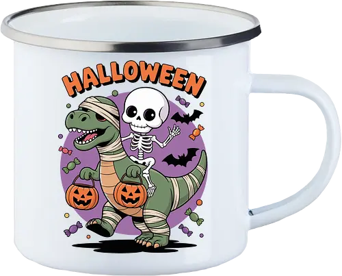 Halloween Dinosaur and Skeleton 