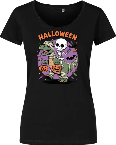 Halloween Dinosaur and Skeleton 