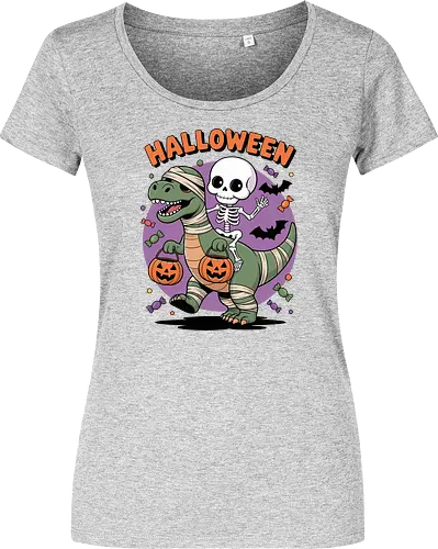 Halloween Dinosaur and Skeleton 