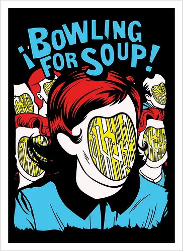 Bowling for Soup - Pop-Punk-Kunst Texas 1994 - Bunter Cartoonstil