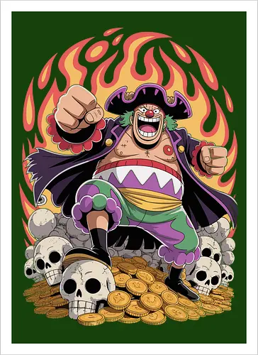 Buggy the Clown Pirate Pirate King Treasure Art