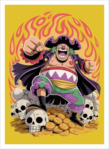 Buggy the Clown Pirate Pirate King Treasure Art