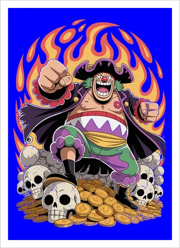 Buggy the Clown Pirate Pirate King Treasure Art