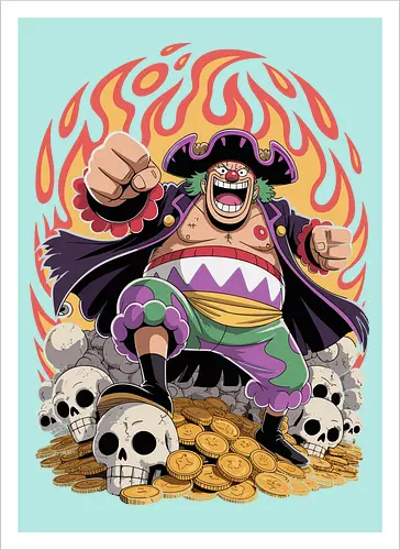 Buggy the Clown Pirate Pirate King Treasure Art