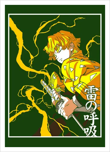  Zenitsu Agatsuma Thunder Breathing Slayer Art