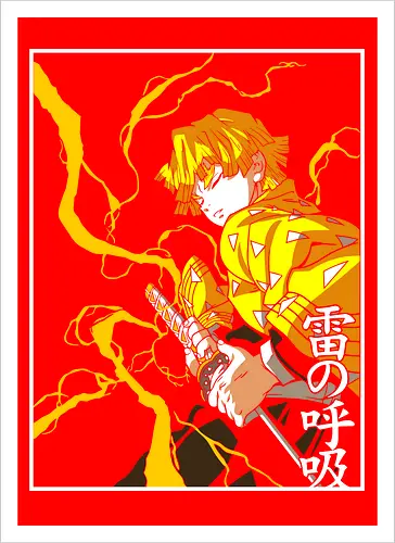  Zenitsu Agatsuma Thunder Breathing Slayer Art