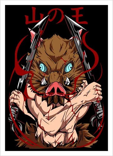  Inosuke Hashibira King of the Mountain Slayer Art